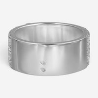 Messika Kate Pavee 18K White Gold Diamond Wide Band Ring Sz. 6.5 06150-WG-53