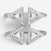 Messika Thea Toi & Moi 18K White Gold Diamond Double Ring Sz. 6 06470-WG-52