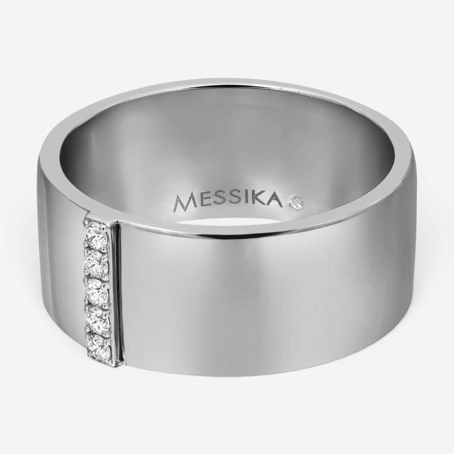 Messika Kate 18K White Gold Diamond Band Ring Sz. 6 06149-WG-52
