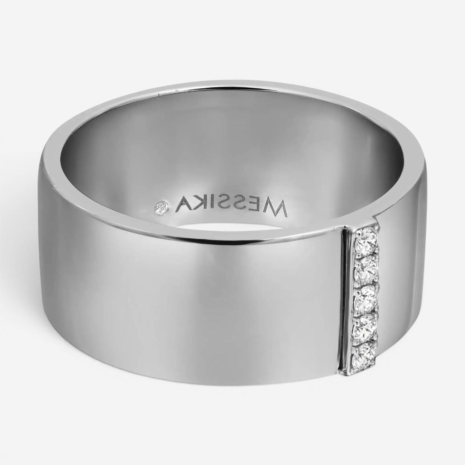 Messika Kate 18K White Gold Diamond Band Ring Sz. 6 06149-WG-52