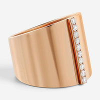Messika Kate 18K Rose Gold Diamond Wide Band Ring Sz. 6.5 05767-PG-53