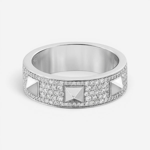 Messika Spiky 18K White Gold Diamond Band Ring Sz. 8.25 05437-WG-57