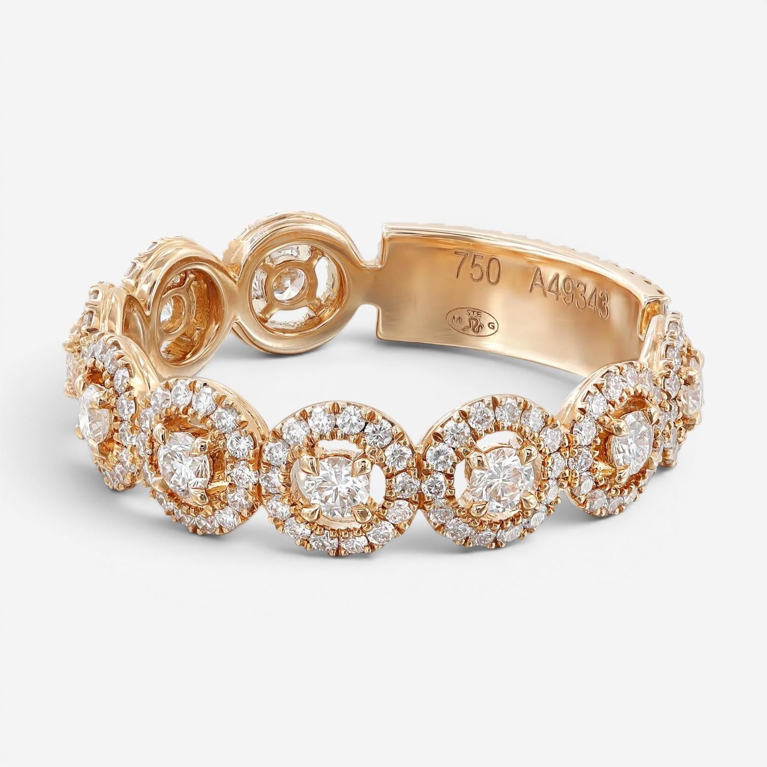 Messika All Joy 18K Rose Gold Diamond Band Ring Sz. 7.25 05495-PG-55