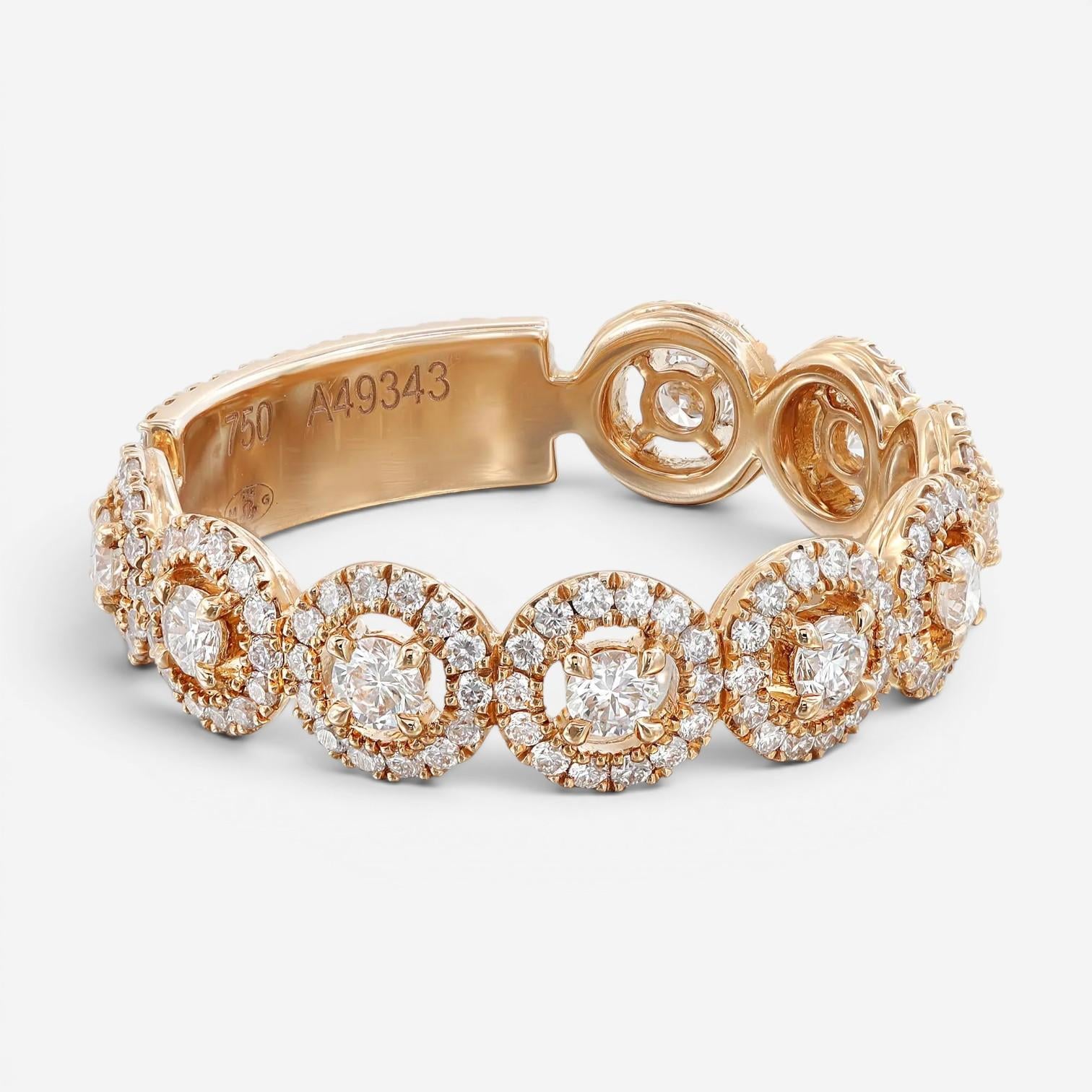Messika All Joy 18K Rose Gold Diamond Band Ring Sz. 7.25 05495-PG-55