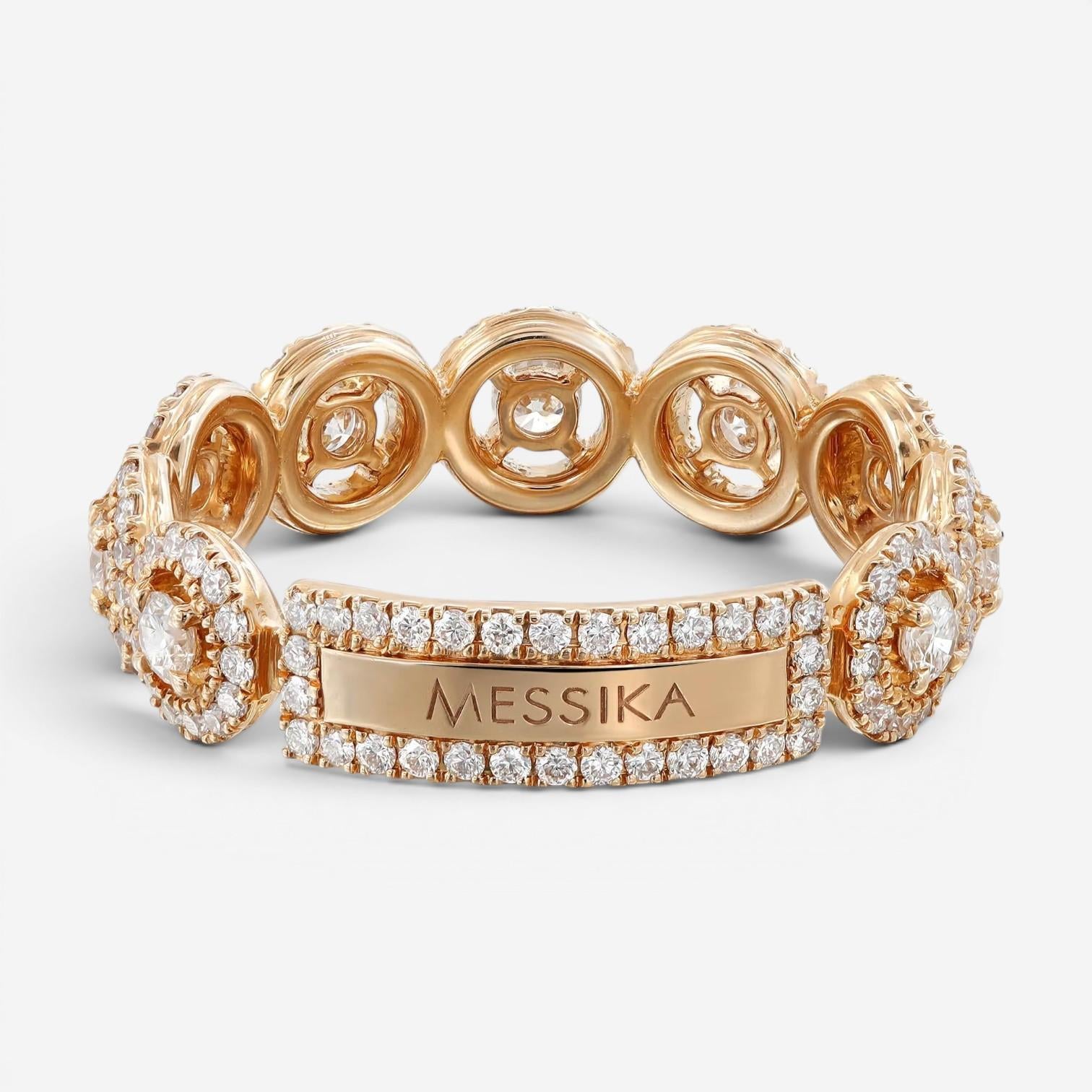 Messika All Joy 18K Rose Gold Diamond Band Ring Sz. 7.25 05495-PG-55