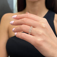 Messika All Joy 18K Rose Gold Diamond Band Ring Sz. 7.25 05495-PG-55