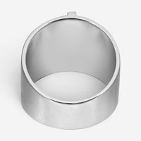 Messika Kate 18K White Gold Diamond Wide Band Ring Sz. 7 05767-WG-54