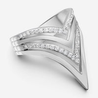 Messika Queen V 18K White Gold Diamond Ring Sz. 6 05783-WG-52