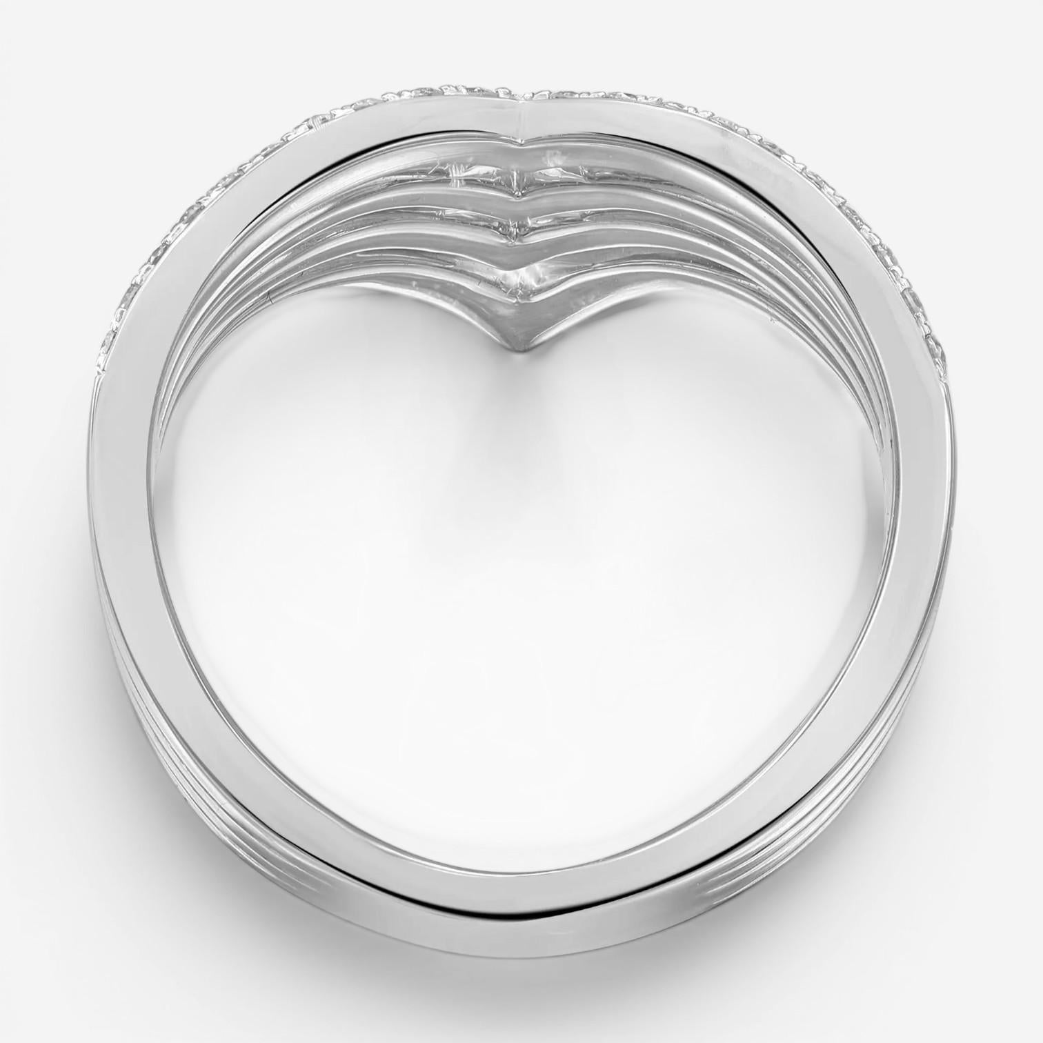 Messika Queen V 18K White Gold Diamond Ring Sz. 6 05783-WG-52