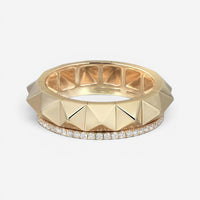 Messika Spiky Gatsby 18K Yellow Gold Diamond Band Ring Sz. 6.25 05647-YG-52