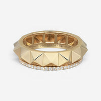 Messika Spiky Gatsby 18K Yellow Gold Diamond Band Ring Sz. 6.25 05647-YG-52