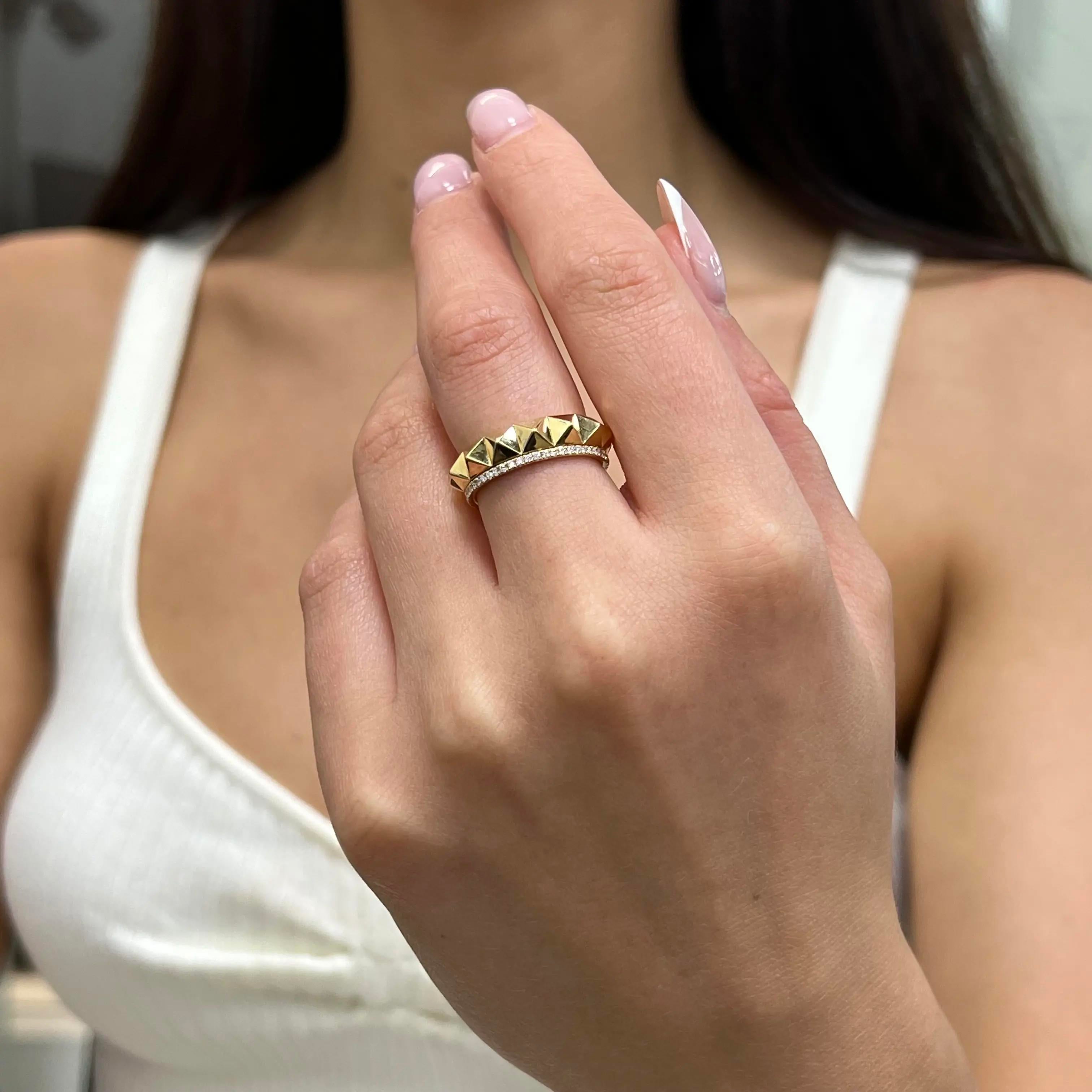 Messika Spiky Gatsby 18K Yellow Gold Diamond Band Ring Sz. 6.25 05647-YG-52 - THE SOLIST