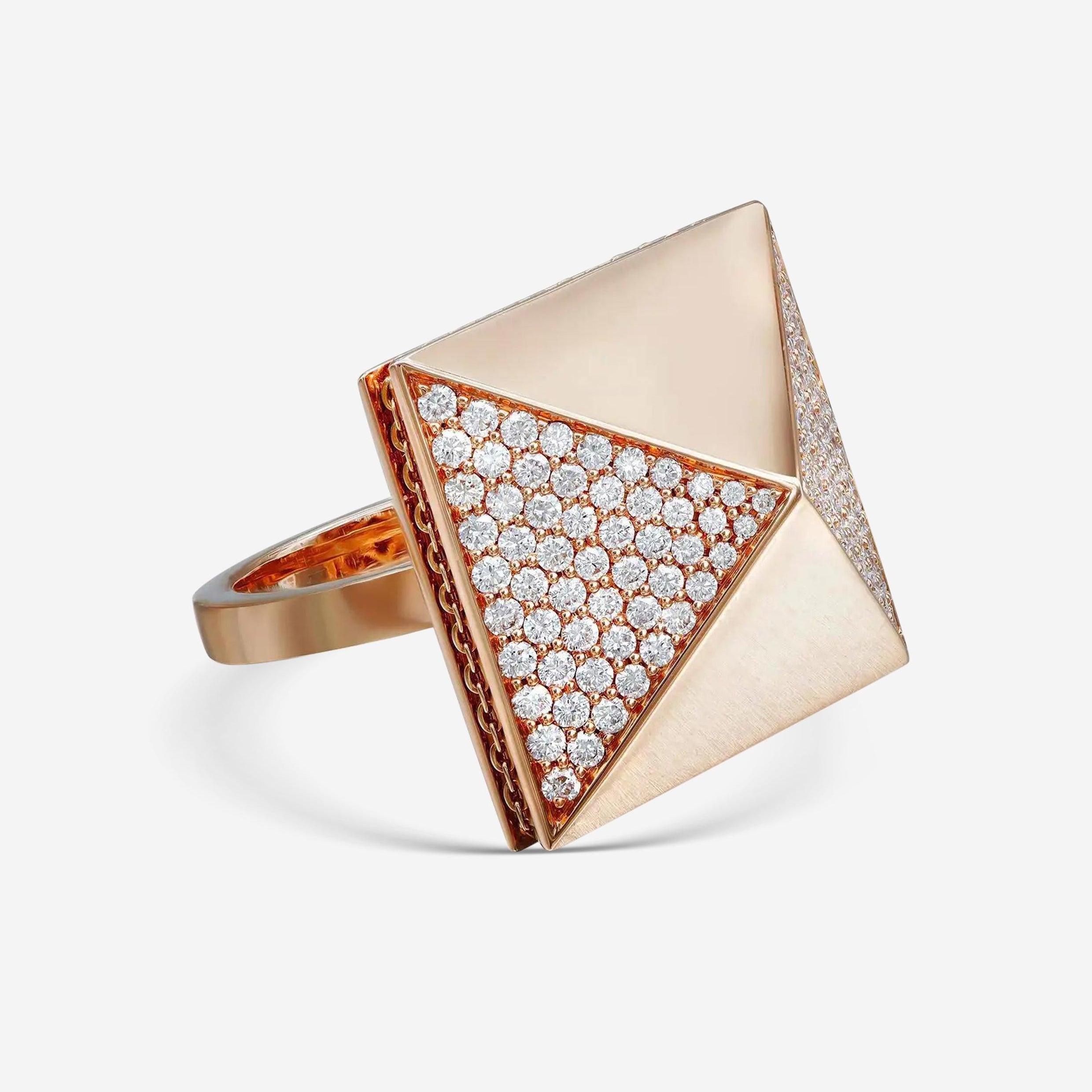 Messika Spiky 18K Rose Gold Diamond Cocktail Ring Sz. 6.5 05640-PG-53