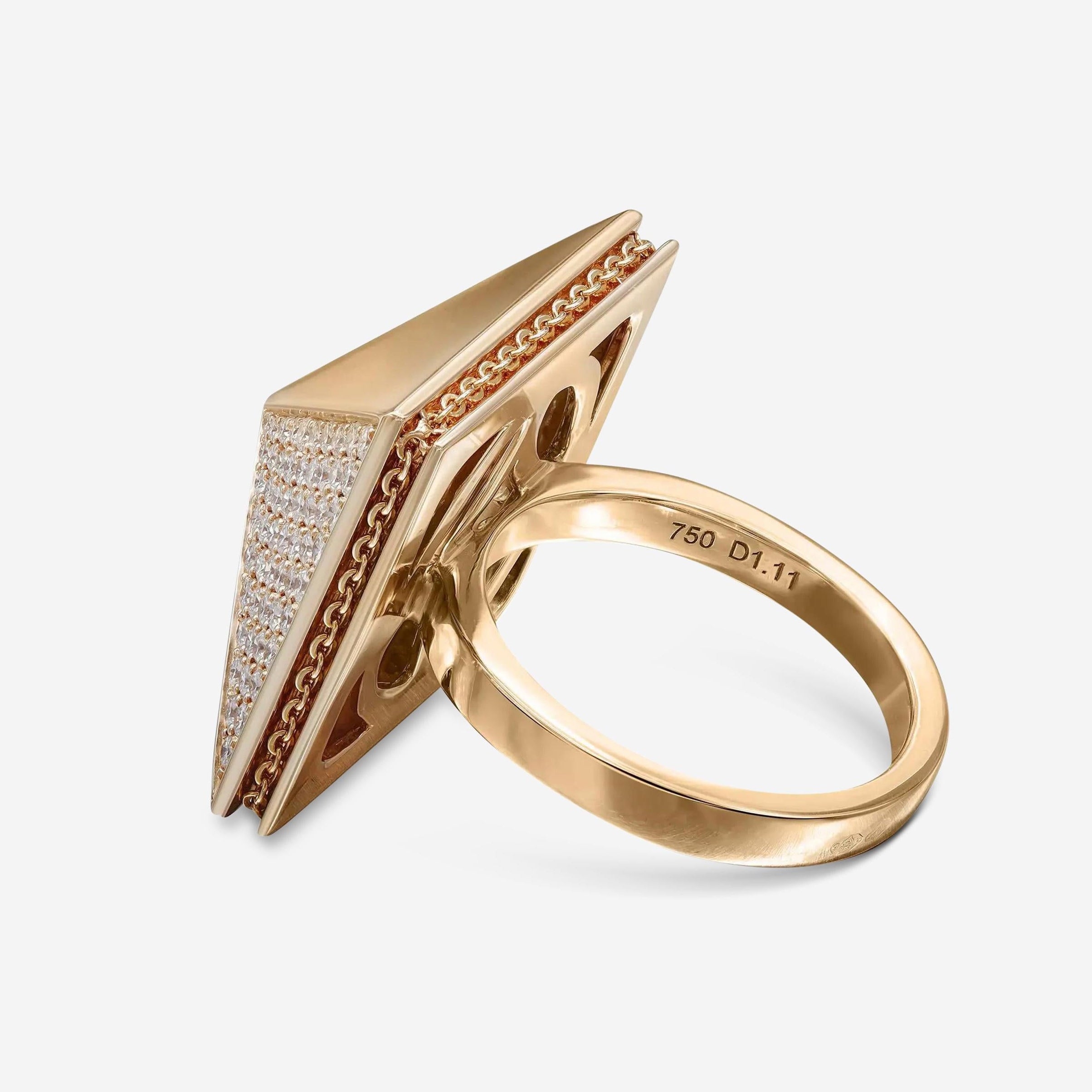 Messika Spiky 18K Rose Gold Diamond Cocktail Ring Sz. 6.5 05640-PG-53