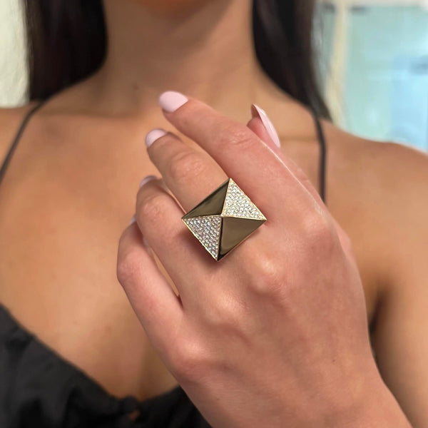 Messika Spiky 18K Rose Gold Diamond Cocktail Ring Sz. 6.5 05640-PG-53