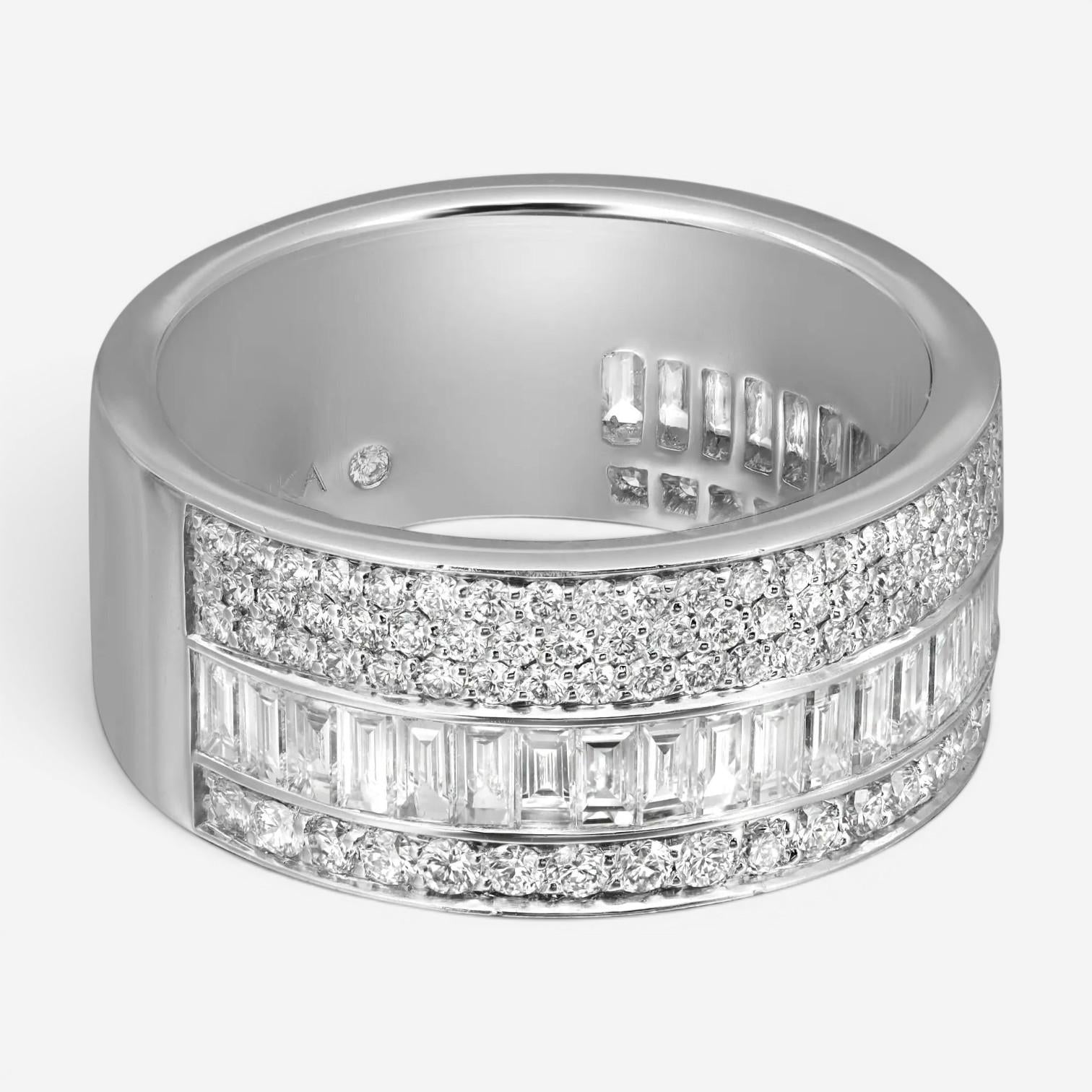 Messika Liz 18K White Gold Diamond Band Ring Sz. 6.25 05899-WG-52