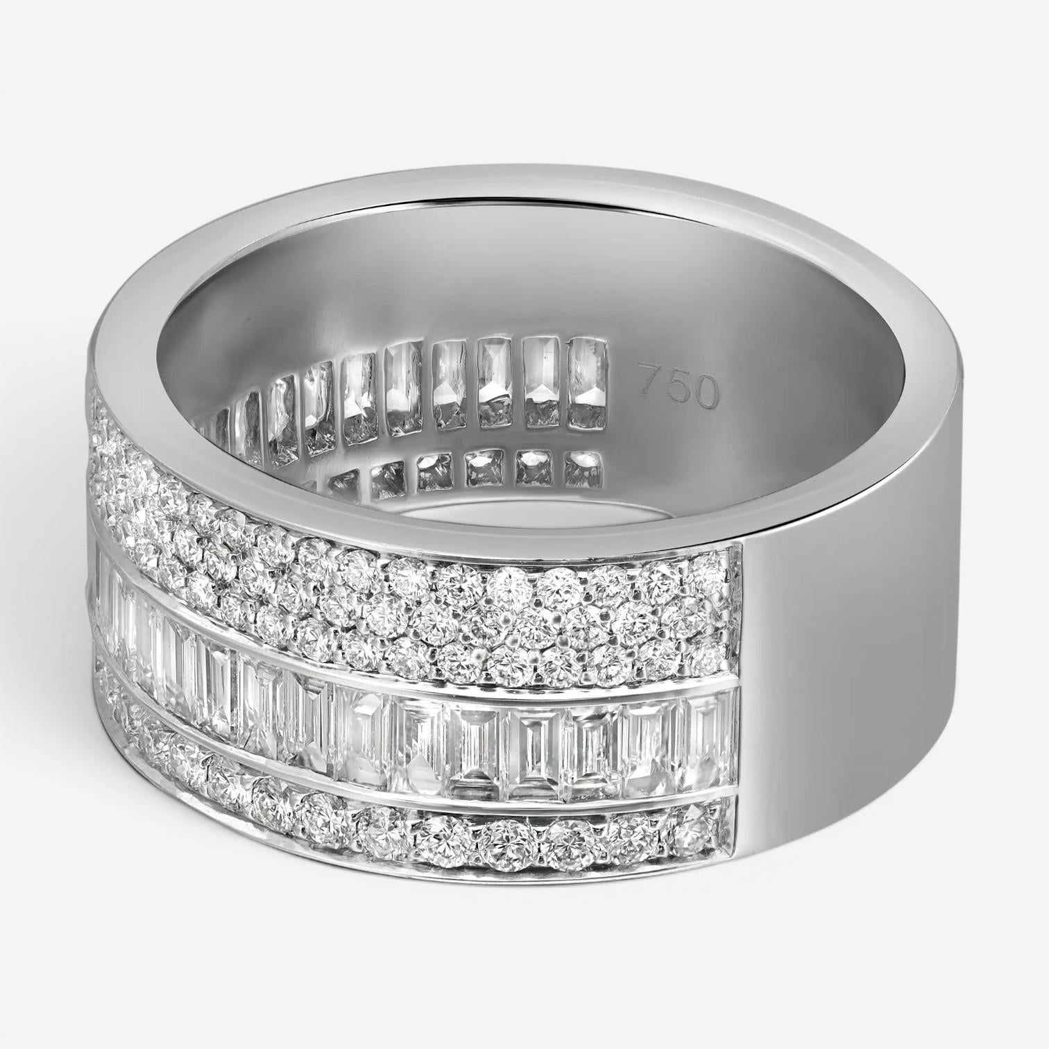 Messika Liz 18K White Gold Diamond Band Ring Sz. 6.25 05899-WG-52