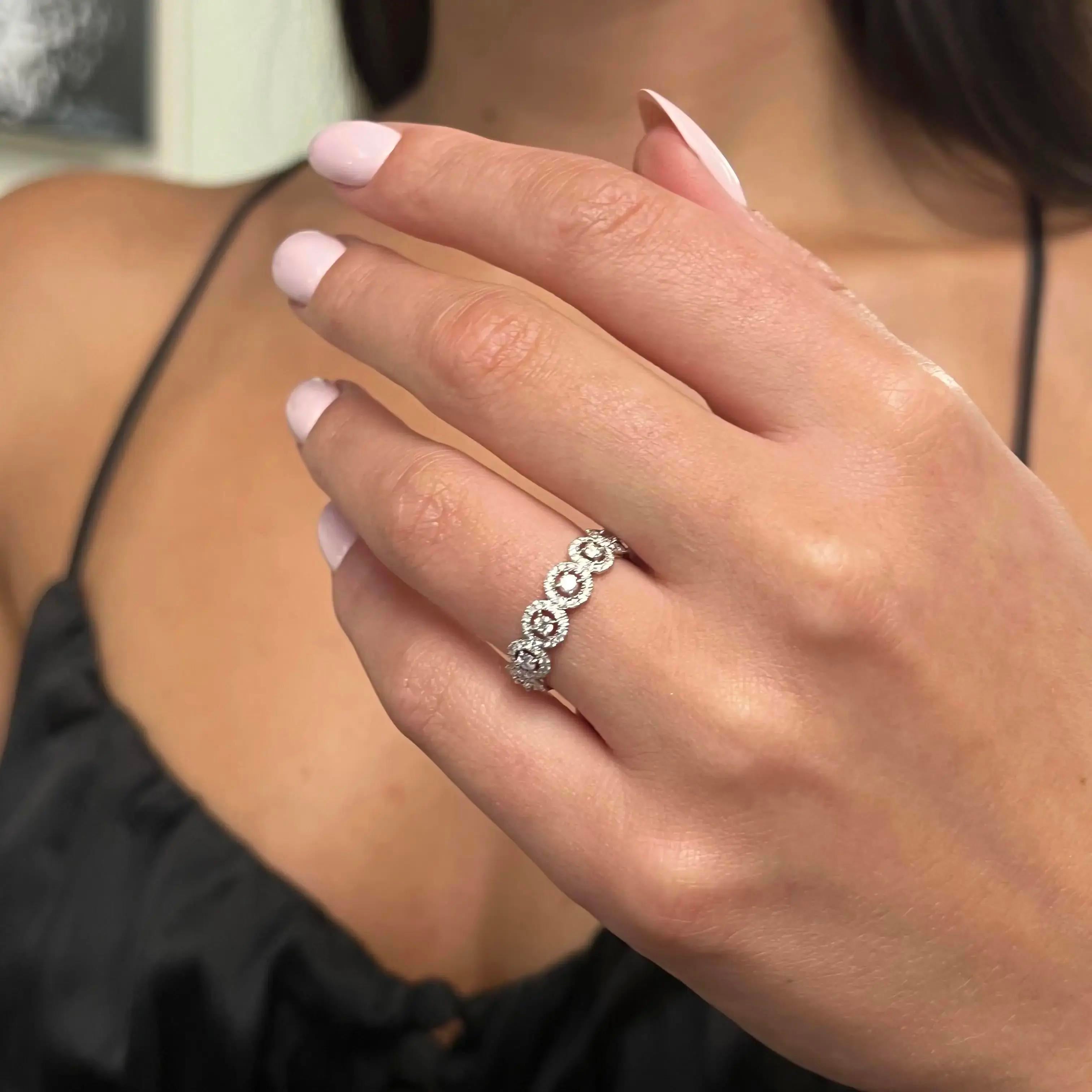 Messika All Joy 18K White Gold Diamond Band Ring 05495-WG-53