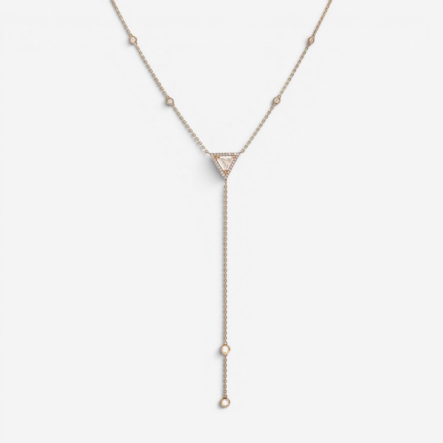 Messika Cravate Thea 18K Rose Gold Diamond Lariat Necklace 06467-PG