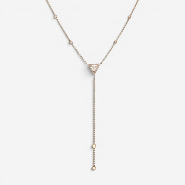 Messika Cravate Thea 18K Rose Gold Diamond Lariat Necklace 06467-PG