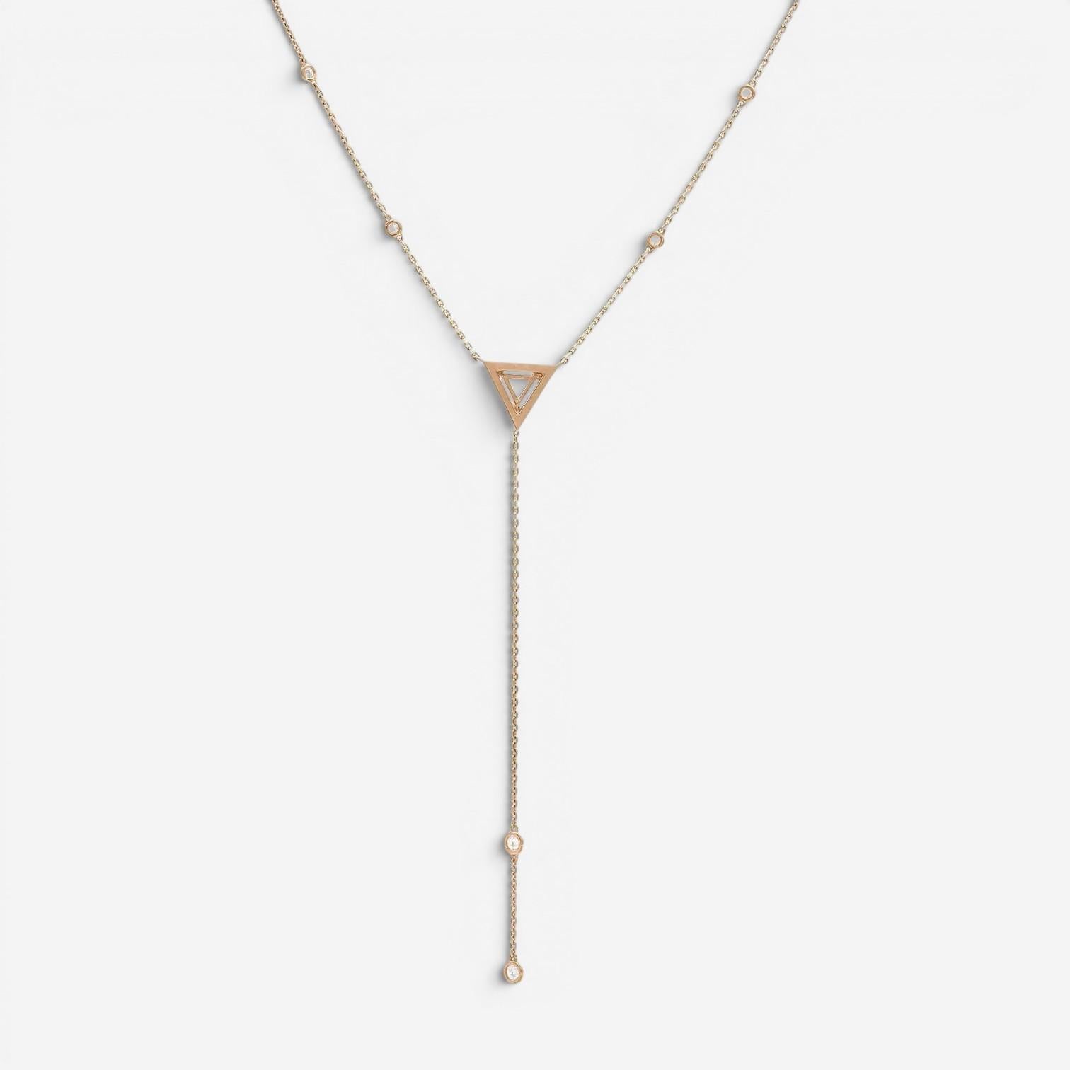 Messika Cravate Thea 18K Rose Gold Diamond Lariat Necklace 06467-PG