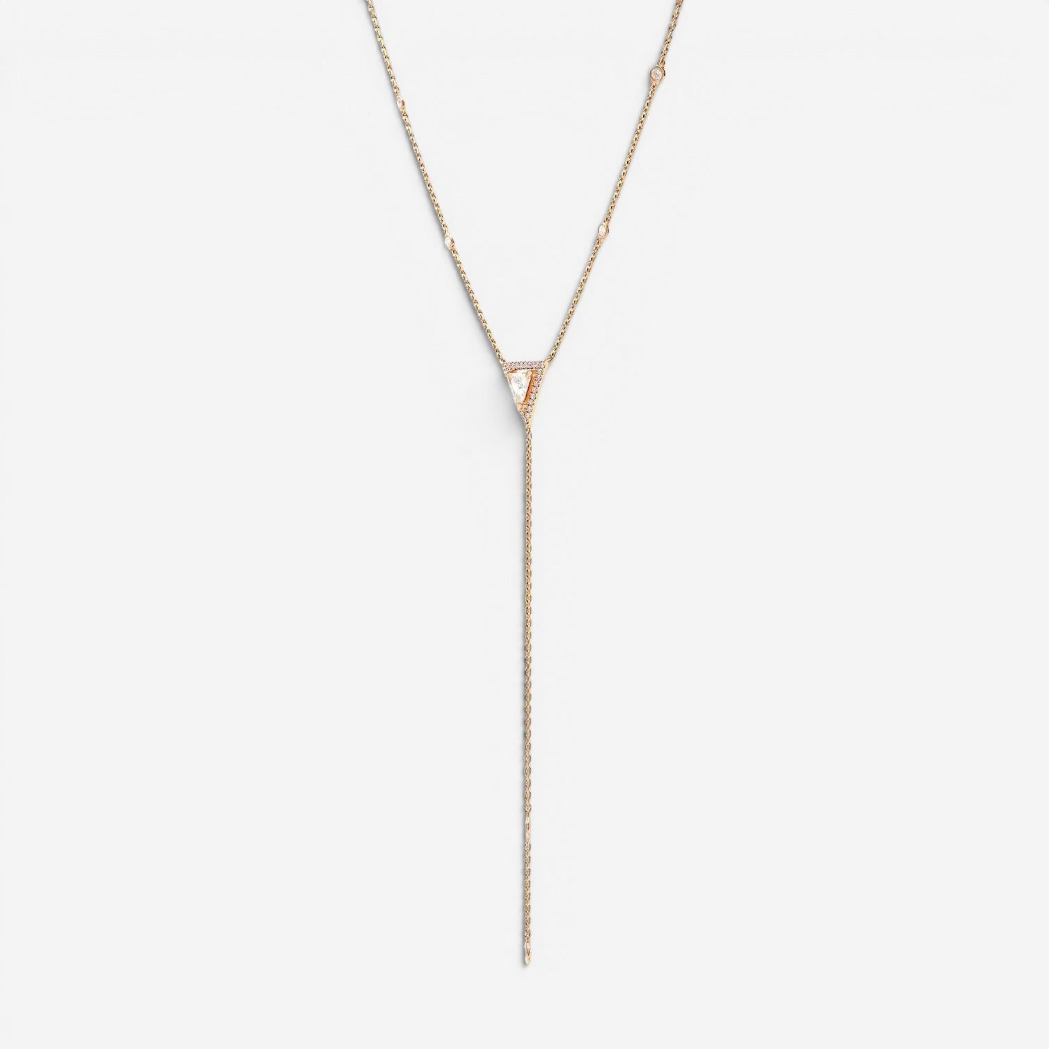 Messika Cravate Thea 18K Rose Gold Diamond Lariat Necklace 06467-PG