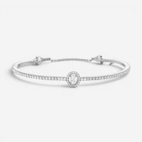 Messika Glam'Azone Skinny 18K White Gold Diamond Bangle Bracelet 06160-WG-M