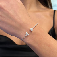 Messika Thea Skinny 18K White Gold Diamond Cuff Bracelet 06491-WG-M