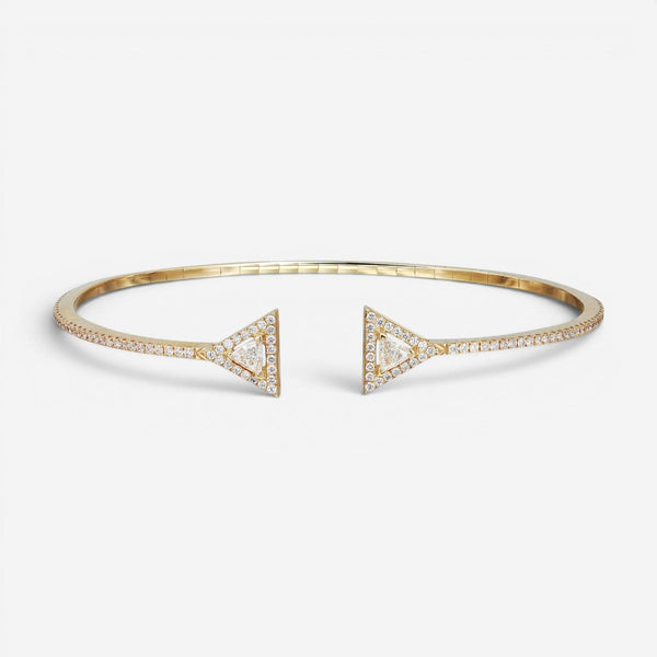 Messika Thea Skinny 18K Yellow Gold Diamond Cuff Bracelet 06491-YG-M