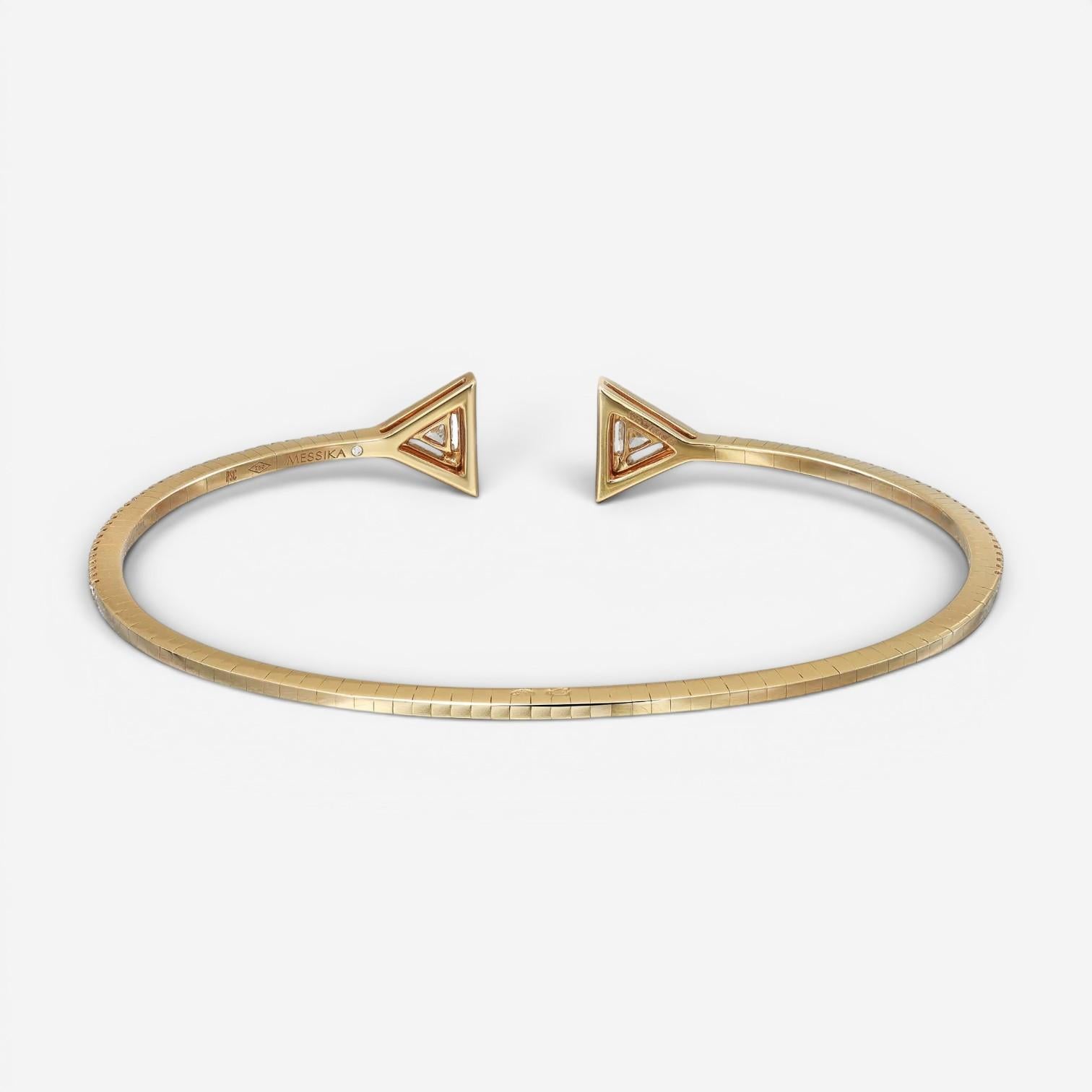 Messika Thea Skinny 18K Yellow Gold Diamond Cuff Bracelet 06491-YG-M