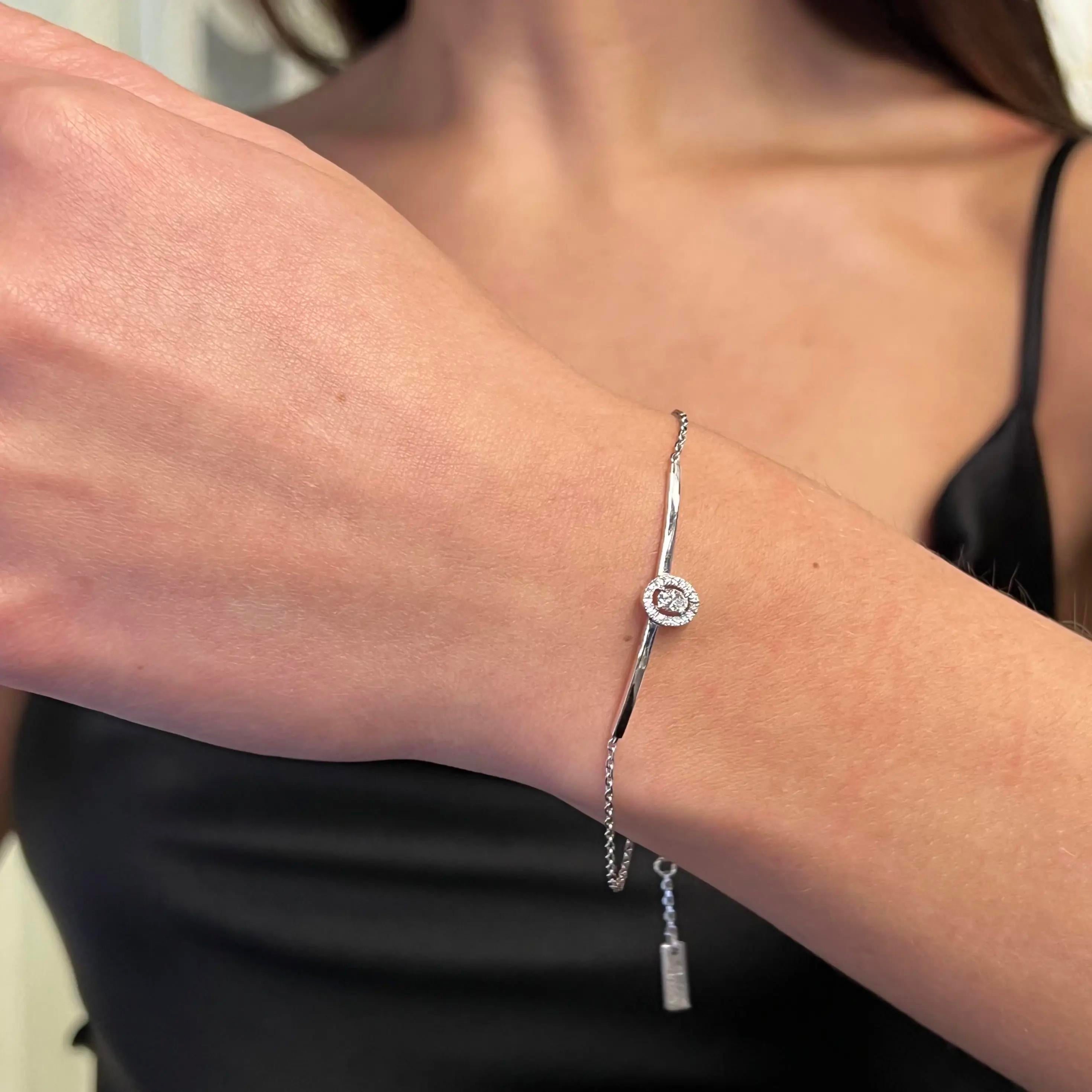 Messika Glam'Azone 18K White Gold Diamond Chain Bracelet 06176-WG