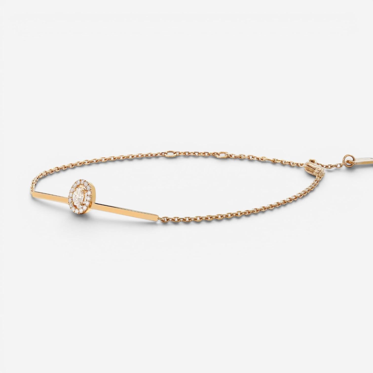 Messika Glam'Azone 18K Rose Gold Diamond Chain Bracelet 06176-PG
