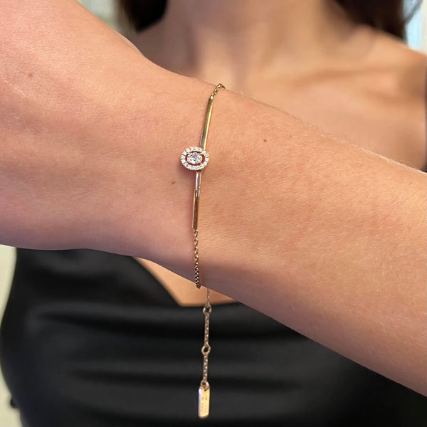 Messika Glam'Azone 18K Rose Gold Diamond Chain Bracelet 06176-PG