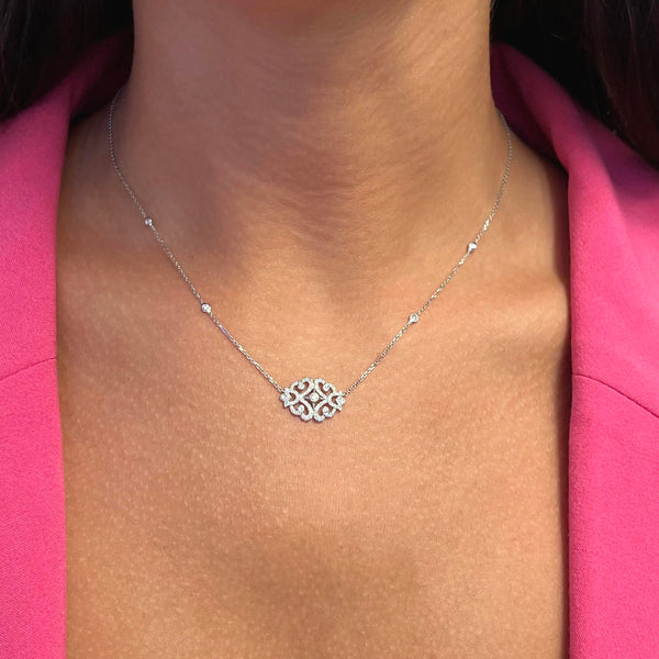 Messika Sultane 18K White Gold Diamond Pendant Necklace 05238-WG