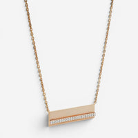 Messika Kate 18K Rose Gold Diamond Bar Pendant Necklace 05818-PG