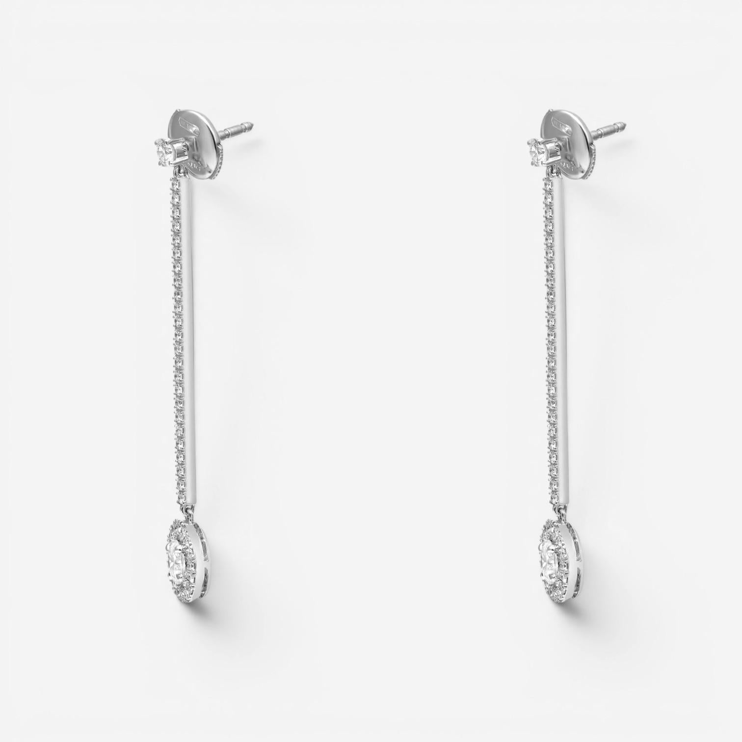 Messika Glam'Azone 18K White Gold Diamond Drop Earrings 05627-WG