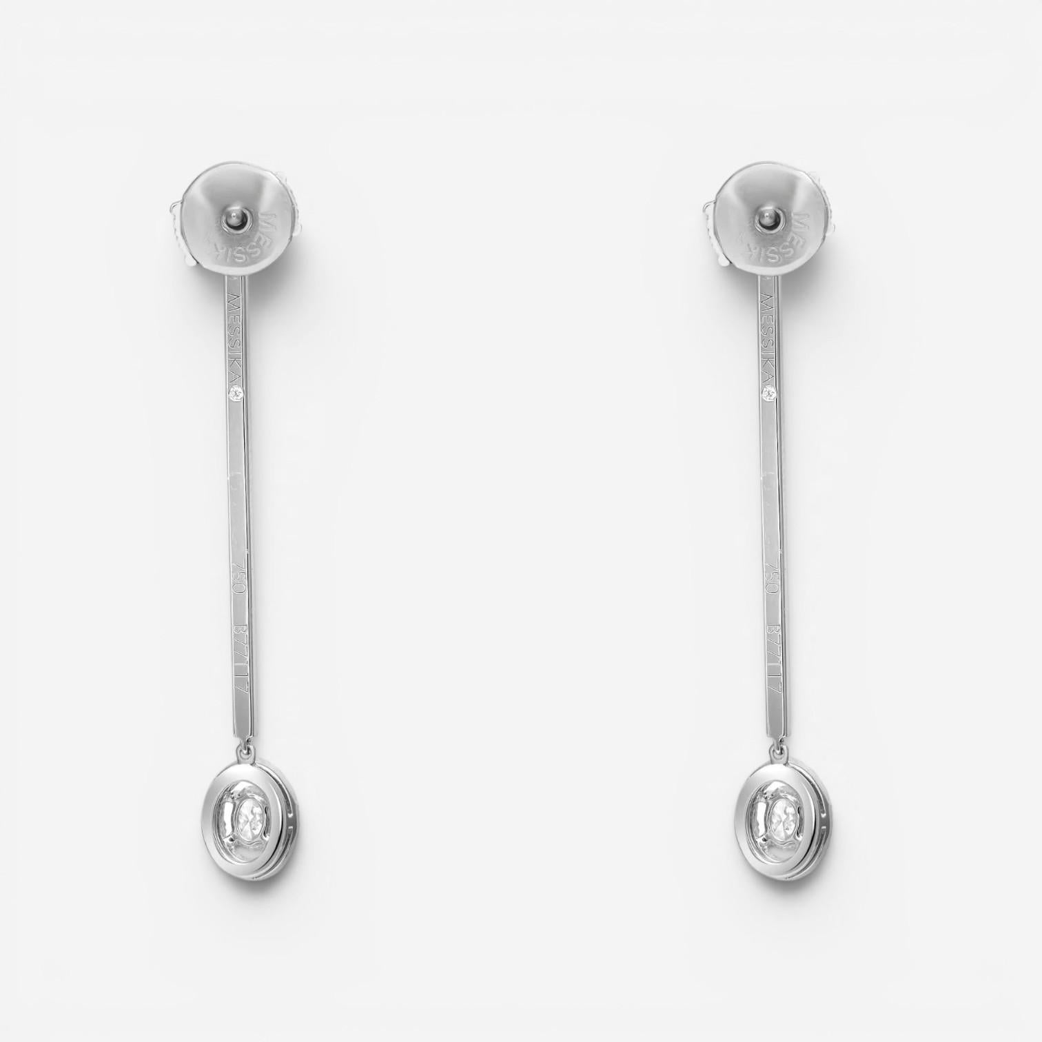 Messika Glam'Azone 18K White Gold Diamond Drop Earrings 05627-WG
