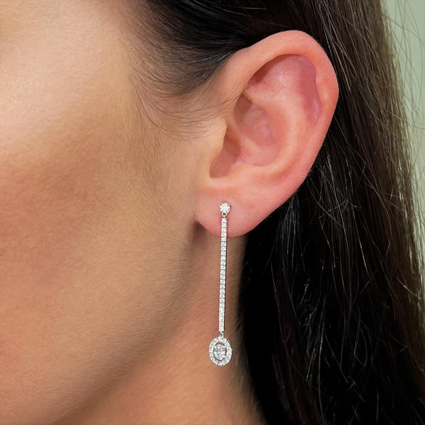Messika Glam'Azone 18K White Gold Diamond Drop Earrings 05627-WG