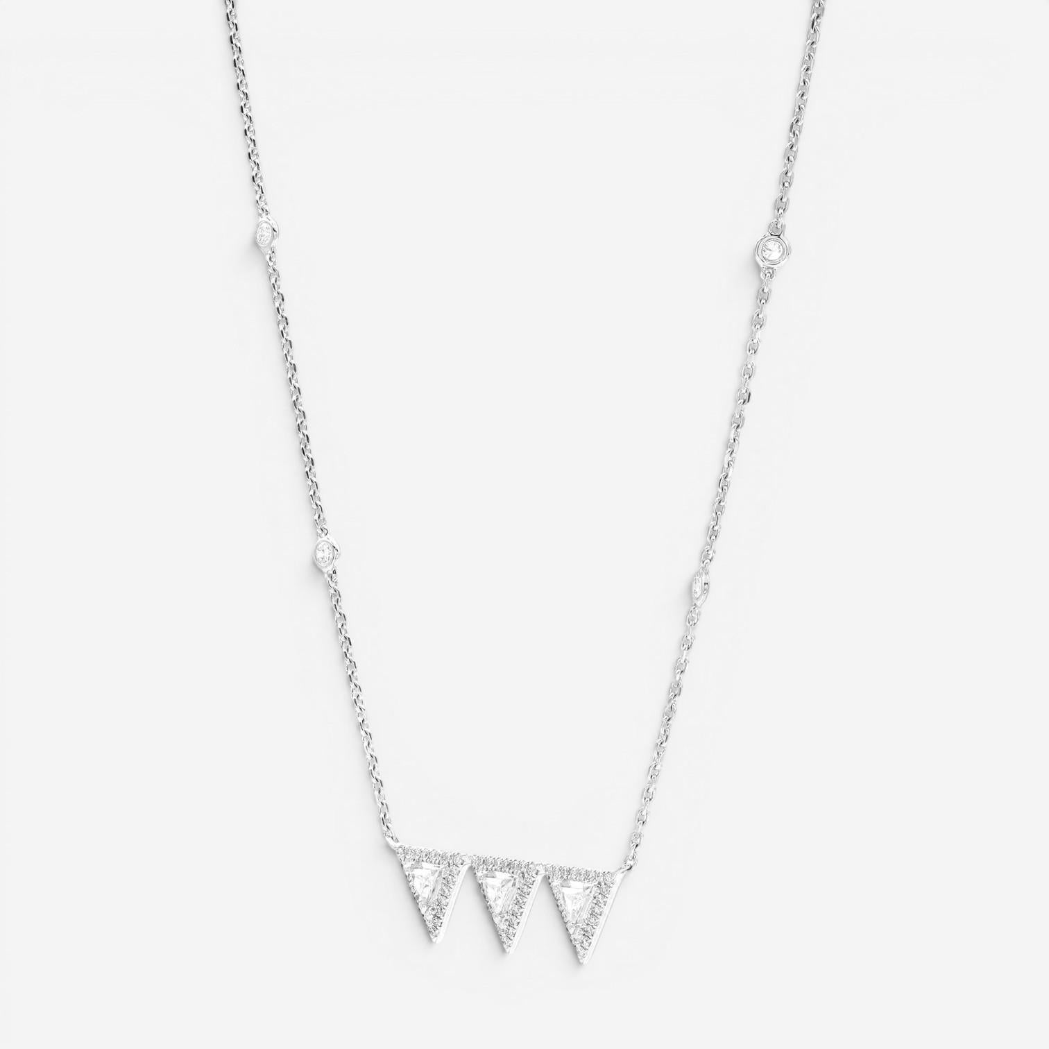 Messika Thea Toi & Moi 18K White Gold Diamond Necklace 06436-WG