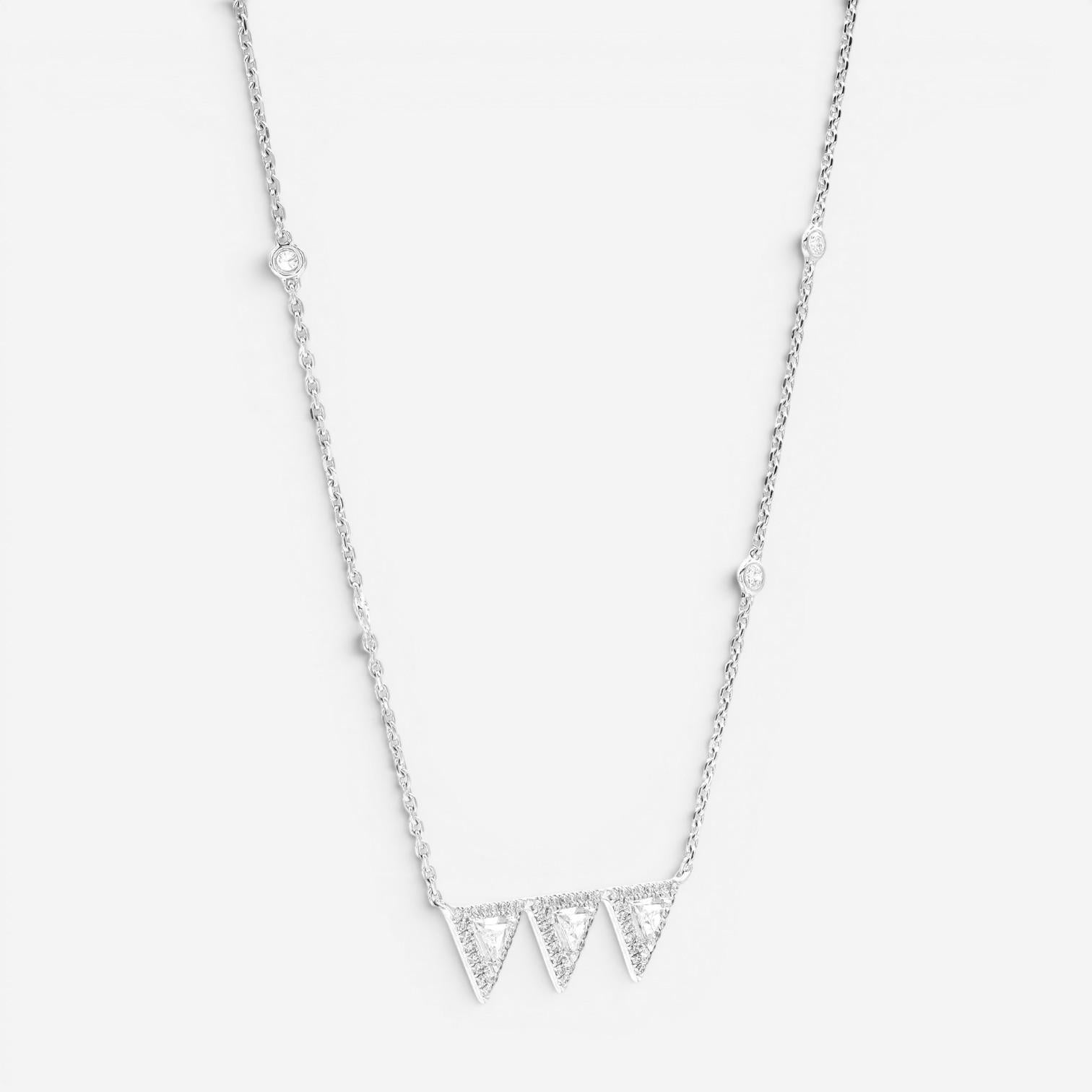 Messika Thea Toi & Moi 18K White Gold Diamond Necklace 06436-WG