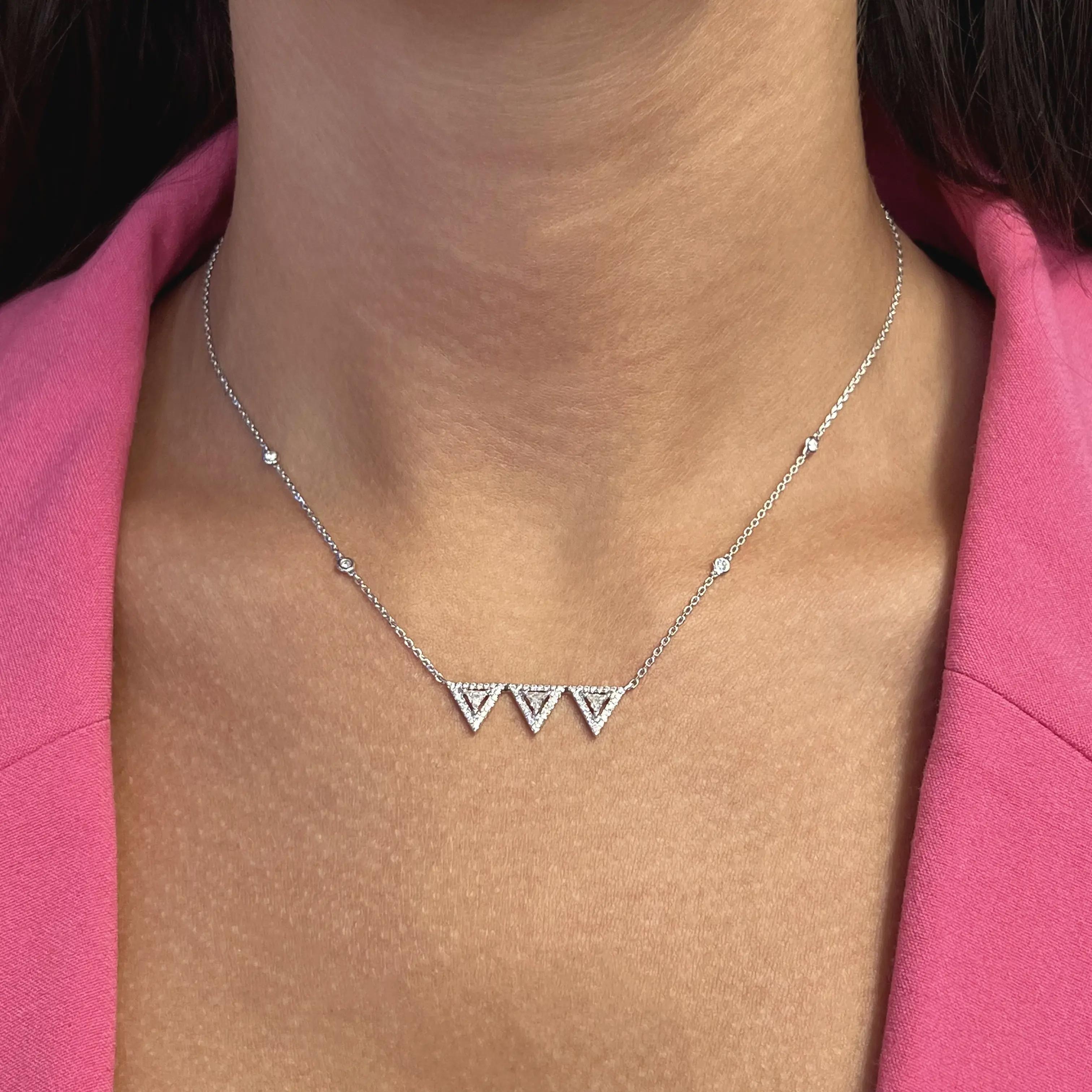 Messika Thea Toi & Moi 18K White Gold Diamond Necklace 06436-WG