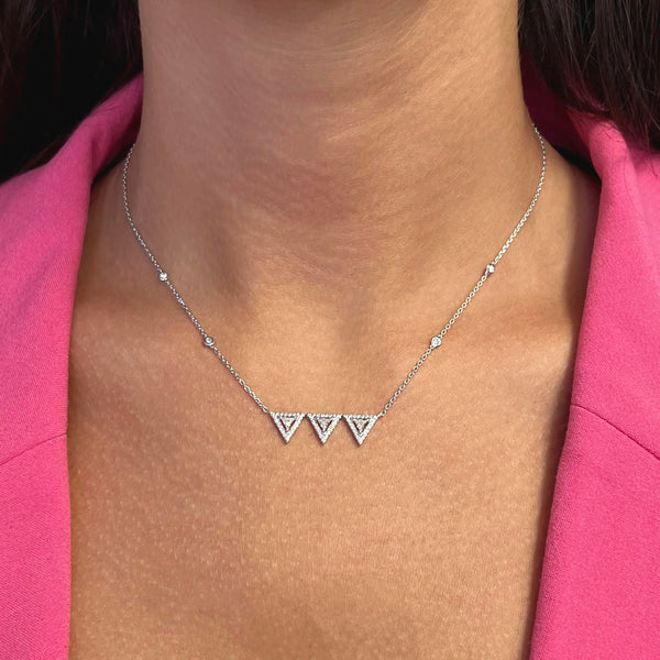 Messika Thea Toi & Moi 18K White Gold Diamond Necklace 06436-WG