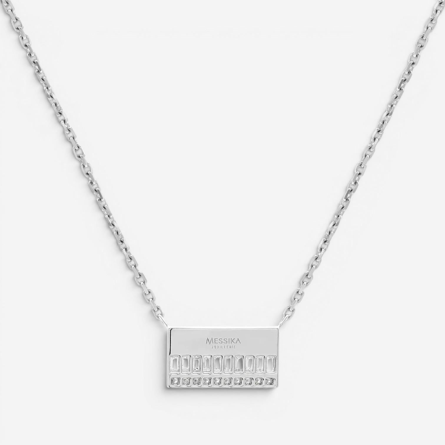 Messika Liz 18K White Gold Diamond Pendant Chain Necklace 05865-WG