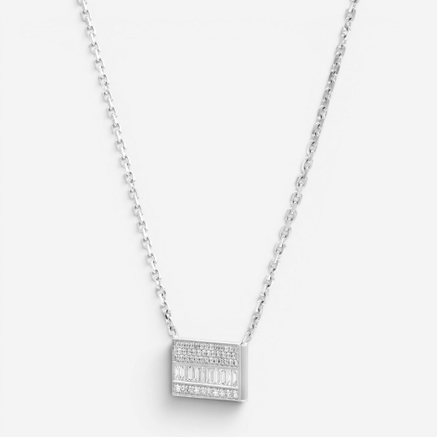 Messika Liz 18K White Gold Diamond Pendant Chain Necklace 05865-WG