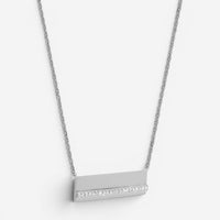 Messika Kate 18K White Gold Diamond Horizontal Bar Pendant Necklace 05818-WG