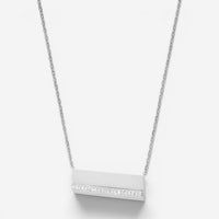 Messika Kate 18K White Gold Diamond Horizontal Bar Pendant Necklace 05818-WG