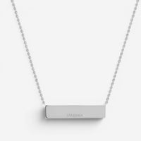 Messika Kate 18K White Gold Diamond Horizontal Bar Pendant Necklace 05818-WG
