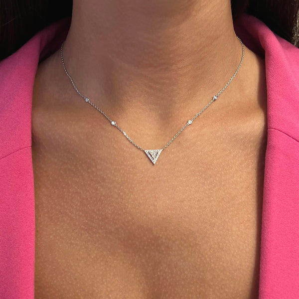Messika Thea 18K White Gold Diamond Pendant Necklace 06438-WG