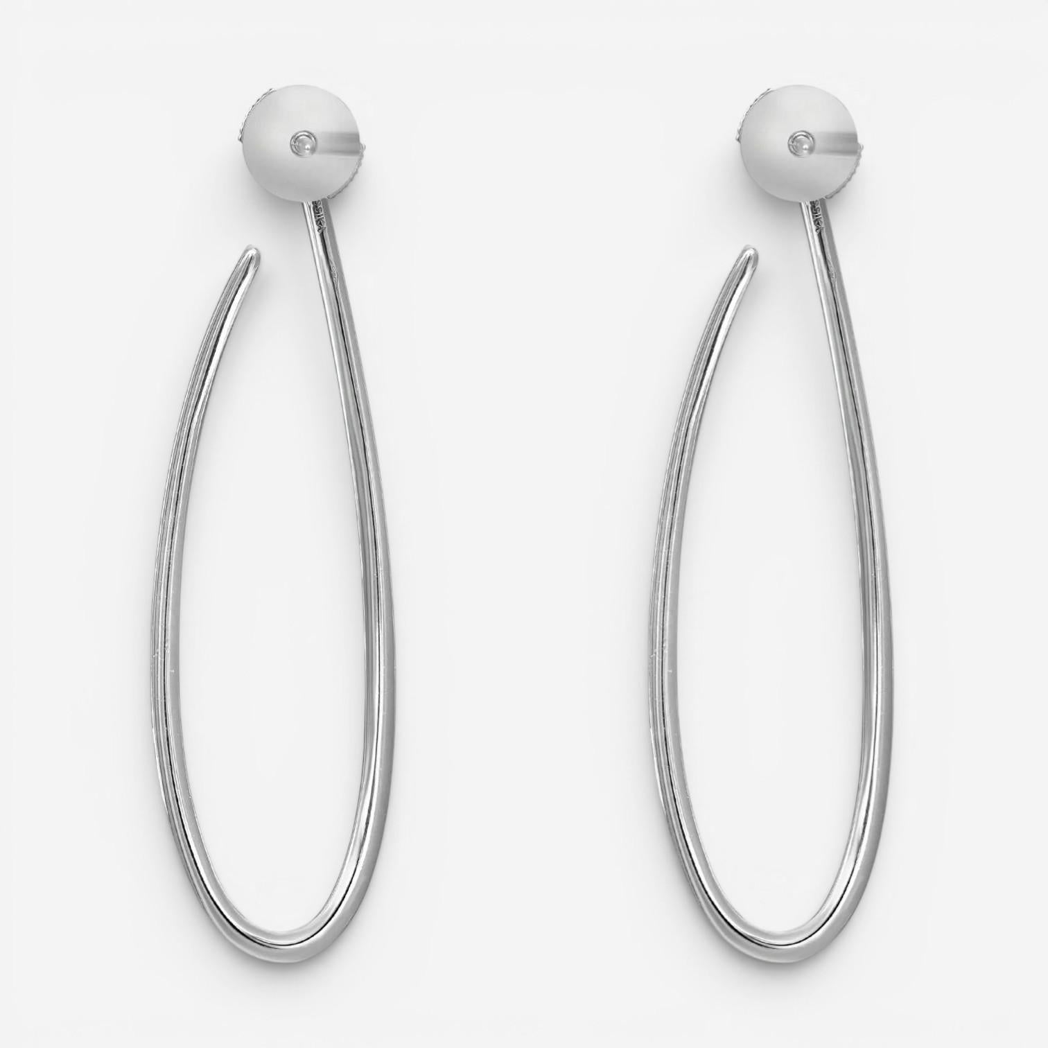Messika Gatsby Ovales 18K White Gold Diamond Dangle Earrings 05615-WG