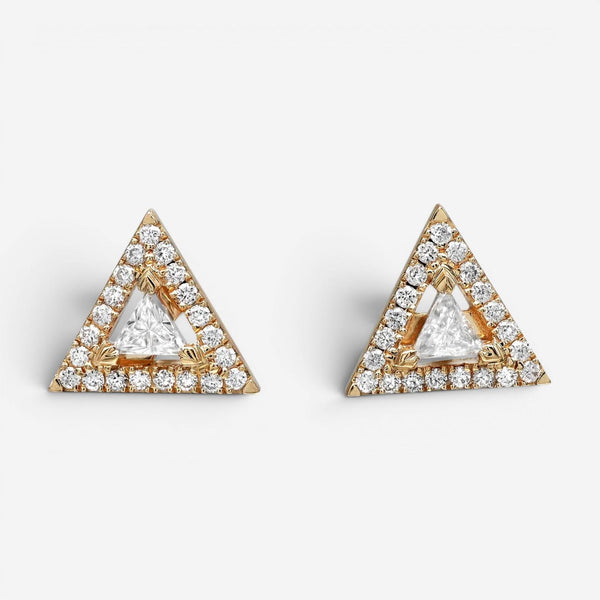 Messika Thea 18K Yellow Gold Diamond Stud Earrings 06446-YG